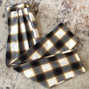 Plaid pleated urban outfitters pants sz xs